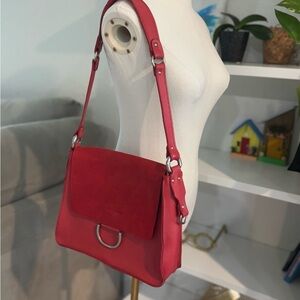 SAS hand made‎ Red Leather Shoulder Bag